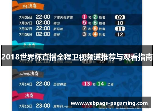 2018世界杯直播全程卫视频道推荐与观看指南